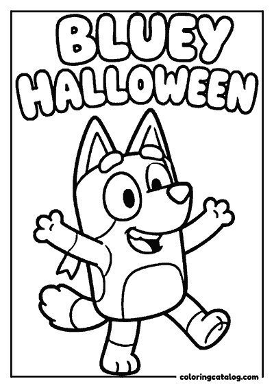 Bluey Halloween Coloring Pages: 35 Free Printables